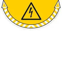 Adesivo segnalatore Take Care - da terra - "rischio elettrico - 70 x 35 cm - CEP