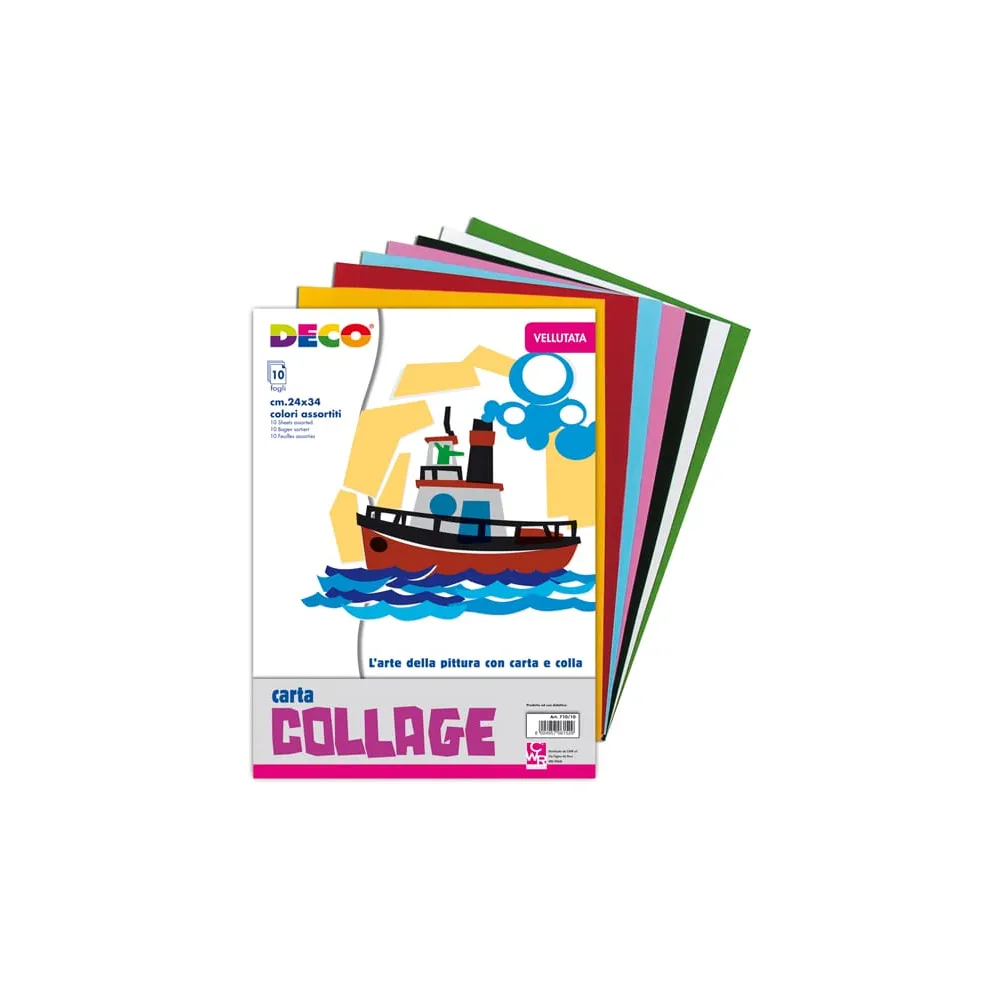 Album collage 710/10 - 24 x 34 cm - 10 fogli - carta velluto - 130 gr - DECO