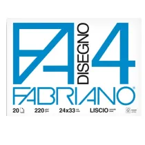 Album F4 - 24 x 33 cm - 20 fogli - 220 gr - liscio - Fabriano