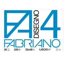 Album F4 - 33 x 48 cm - 220 gr - 20 fogli - liscio - Fabriano