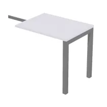 Allungo reversibile dx/sx AgorÃ  - 80x60cm - Bianco - Gamba antracite