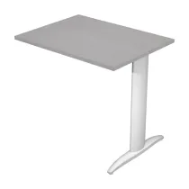 Allungo reversibile dx/sx per scrivanie Easy - 80 x 60 cm - Grigio/grigio alluminio