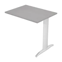 Allungo reversibile dx/sx per scrivanie Easy - 80 x 60 cm - Grigio/metal cromato