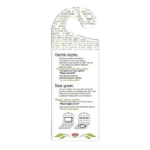 Appendiporta hotel "cambio asciugamani" - cartoncino plastificato - Leone - conf. 20 pezzi