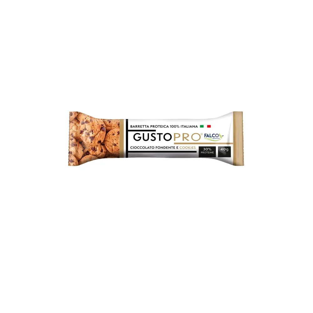 Barretta proteica GustoPro - cioccolato fondente/cookie - 40 gr - Falco