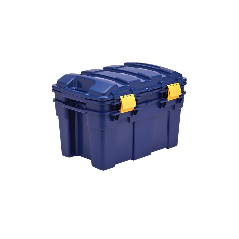 Baule multiuso Bankers Box - 39 x 59 x 33 cm - 40 L - PP - con coperchio - blu/giallo - Fellowes