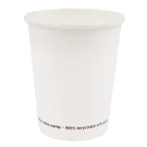 Bicchiere in carta - 250 ml - bianco - Signor Bio - conf. 50 pezzi