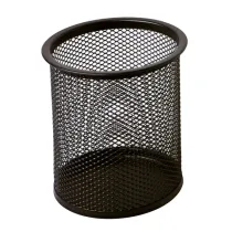 Bicchieri portapenne - rete metallica - 8,5 x 10 cm - nero - Lebez