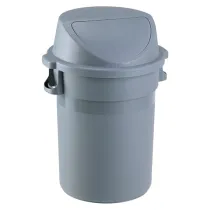 Bidone Maxipush - diametro 55,5 cm - altezza 78 cm - PPL - 80 L - grigio - Medial
