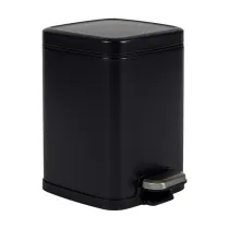 Bidone Pico - con pedale e vaschetta - 4 L - nero satinato - Perfetto