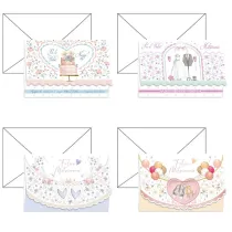 Biglietto auguri portasoldi Matrimonio - 11,7 x 17 cm - 4 soggetti assortiti - Kartos