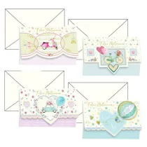 Biglietto auguri portasoldi Matrimonio - 11,7 x 17 cm - 4 soggetti assortiti - Kartos