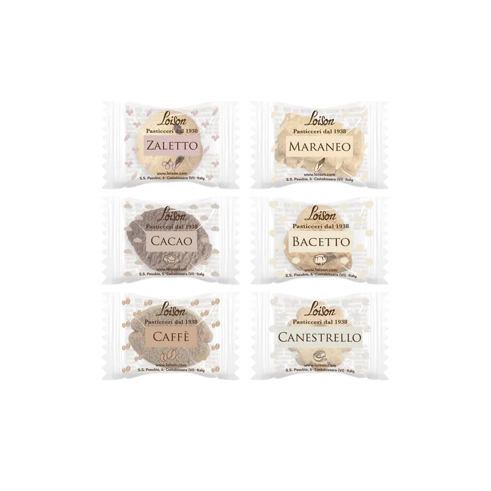 Biscotti al burro assortiti - Loison - scatola da 200 biscotti