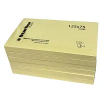 Blocchetto biglietti adesivi - giallo - 75 x 125mm - 70gr - 100 fogli - Starline