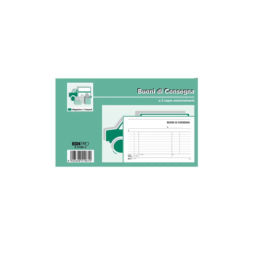 Blocco buoni di consegna - 50/50 fogli ricalcanti - 10x17cm - Edipro