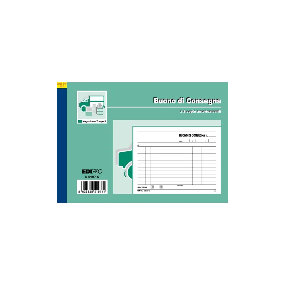 Blocco buoni di consegna - 50/50 fogli ricalcanti - 12 x 17,5cm - Edipro