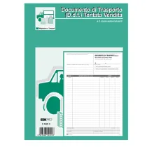 Blocco DDT carico tentata vendita - 50 fogli autoricalcanti - A4 - 29,7 x 21cm - Edipro