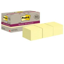 Blocco foglietti Post-it SuperSticky Green - 654R-SSCY14+4 - 76 x 76 mm - carta riciclata - giallo Canary - 70 fogli - Post-it 