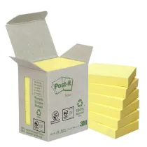 Blocco Post-it Notes Green - 653-1B - 38 x 51 mm - 100% riciclabile - giallo - 100 fogli - - Post-it