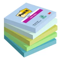 Blocco Post-it Super Sticky - 654-5SS-OAS - 76 x 76 mm - colori Oasis -  90 fogli - Post-it - conf. 5 pezzi