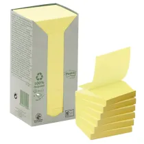 Blocco Post-it Z Notes Green - R330-1T - 76 x 76 mm - 100% riciclabile - giallo - 100 fogli - Post-it