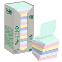 Blocco Post-it Z-Notes Green - R330-1RPT - 76 x 76 mm - colori pastello - 100 fogli - Post-it - conf. 16 pezzi