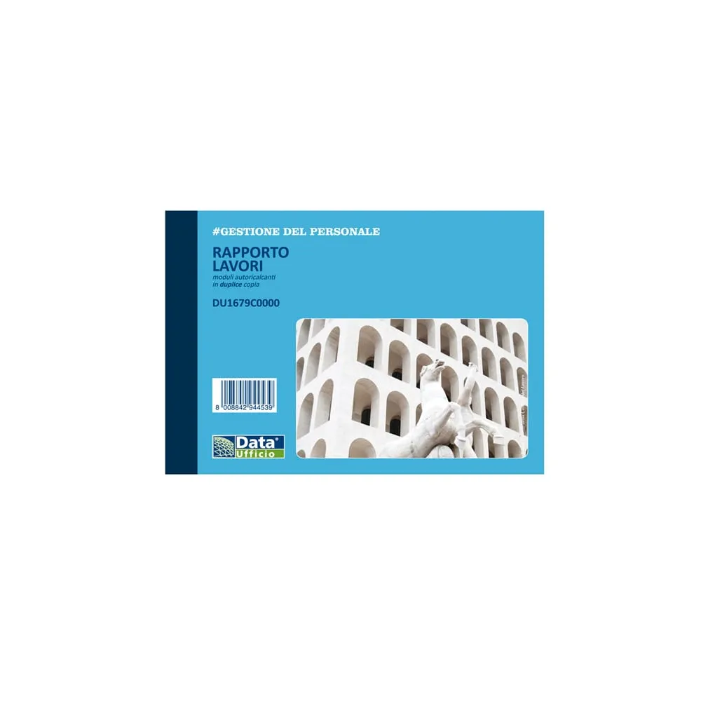 Blocco rapporto lavori - 50/2 copie autoricalcanti - DU1679C0000 - Data Ufficio