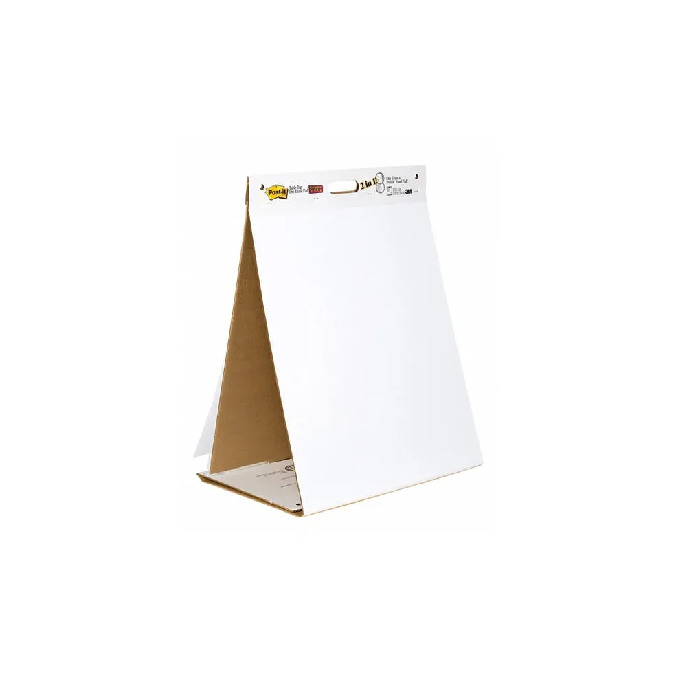 Blocco/Lavagna da tavolo Super Sticky autoportante - 563DE - 58,4 x 50,8 cm - bianco  - 20 fogli - Post-it