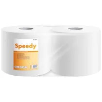 Bobina asciugatutto Speedy - 2 veli - 17 gr - diametro 26 cm - 21,5 cm x 192 m - microgoffrata - cellulosa - bianco - Lucart
