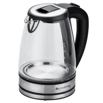 Bollitore elettrico cordless - caraffa in vetro - 2200 W - nero - Melchioni family