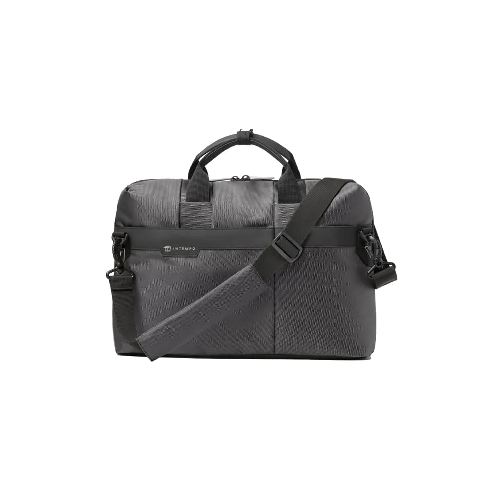 Borsa Office Bag Job slim - 43 x 33 x 10 cm - tessuto tecnico - antracite - In Tempo