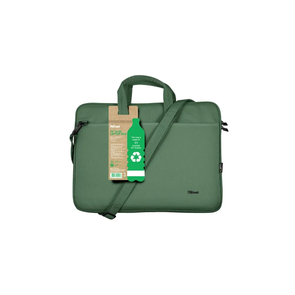 Borsa per notebook - Bologna - ecocompatibile - da 16" - verde salvia - Trust