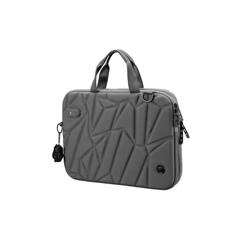 Borsa porta notebook Vacallo 16" - PET - grigio chiaro - SWISS Digital DESIGN