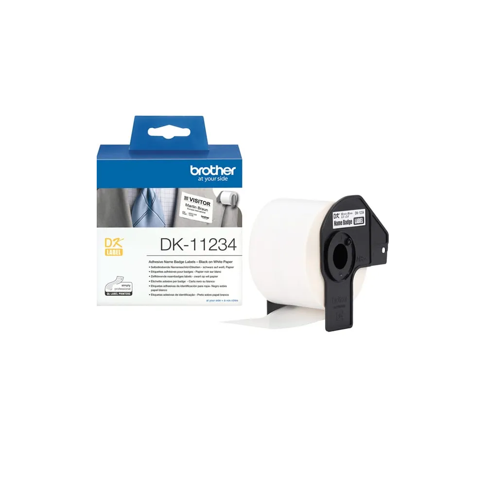 Brother - 260 etichette adesive per badge da applicare sui vestiti - 86 x 60 mm