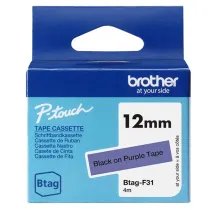 Brother - Nastro -  Nero/Viola - BTAGF31 - 12mm x 4mt