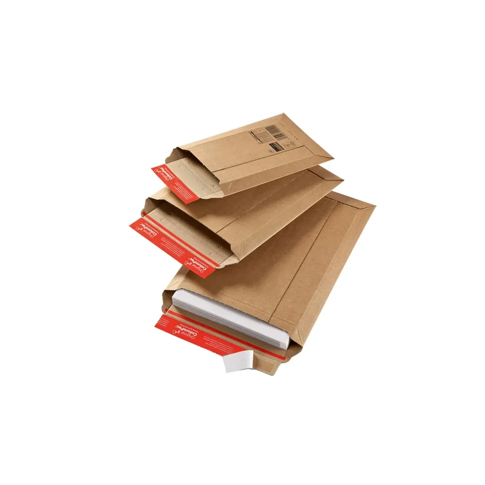 Busta a sacco - in cartone - chiusura autoadesiva - 250 x 340 x 50 mm - avana - Colompac