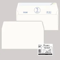 Busta a sacco Kami Strip - senza finestra - 11 x 23 cm - 100 gr - carta riciclata FSC - bianco - Pigna Envelopes - conf. 500 pe