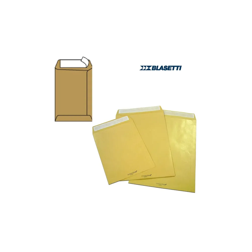 Busta a sacco Monodex - strip adesivo - 19 x 26 cm - 80 gr - avana - Blasetti - conf. 500 pezzi