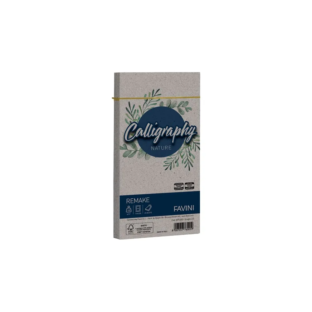 Busta Calligraphy Remake - 110 x 220 mm - 120 gr - scoglio - Favini - conf. 25 pezzi