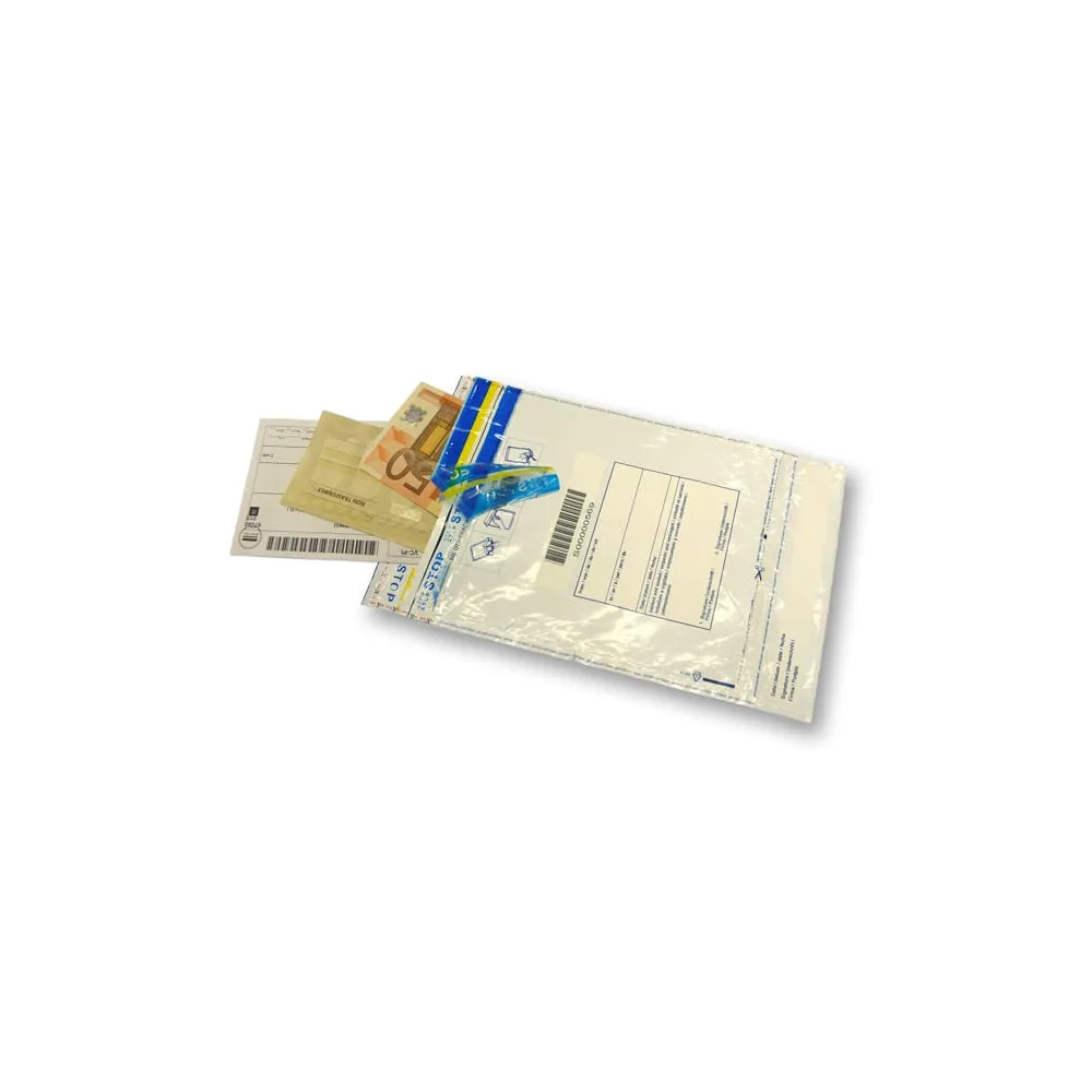 Busta di sicurezza - 16 x 22,5 cm - 70 micron - LDPE riciclabile - Viva - conf. 50 pezzi