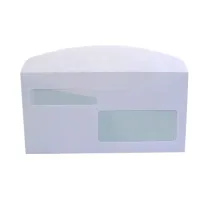 Busta doppia finestra - lembo gommato - 11,5 x 22,7 cm - 80 gr - bianco - Blasetti - conf. 500 pezzi