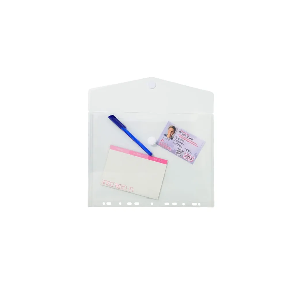 Busta forata con chiusura in velcro - PPL - 24 x 32 cm - trasparente - Exacompta