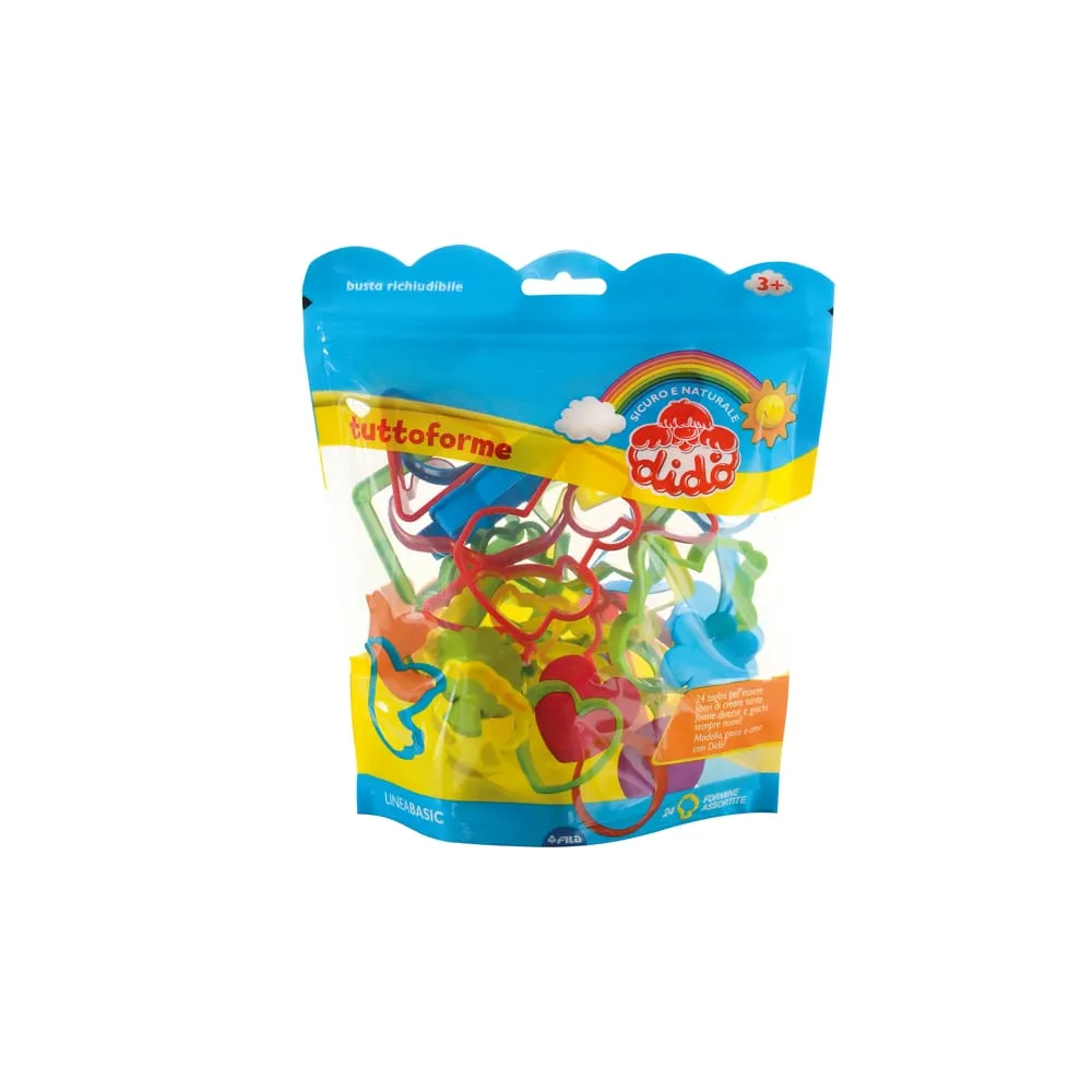 Busta richiudibile TuttoForme - formine assortite - DiDÃ² - conf. 24 pezzi