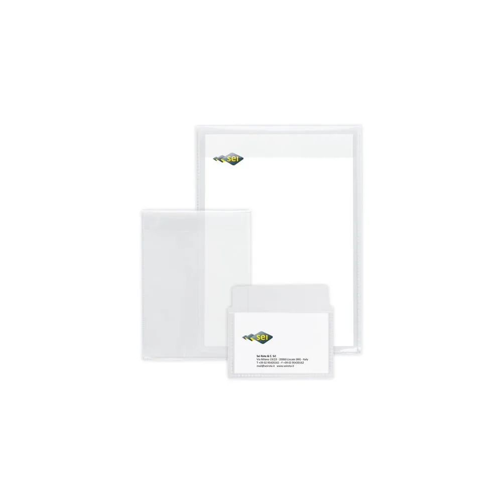 Buste con patella Soft P - PPL - 30 x 42 cm - liscio - trasparente - Sei Rota - conf. 10 pezzi