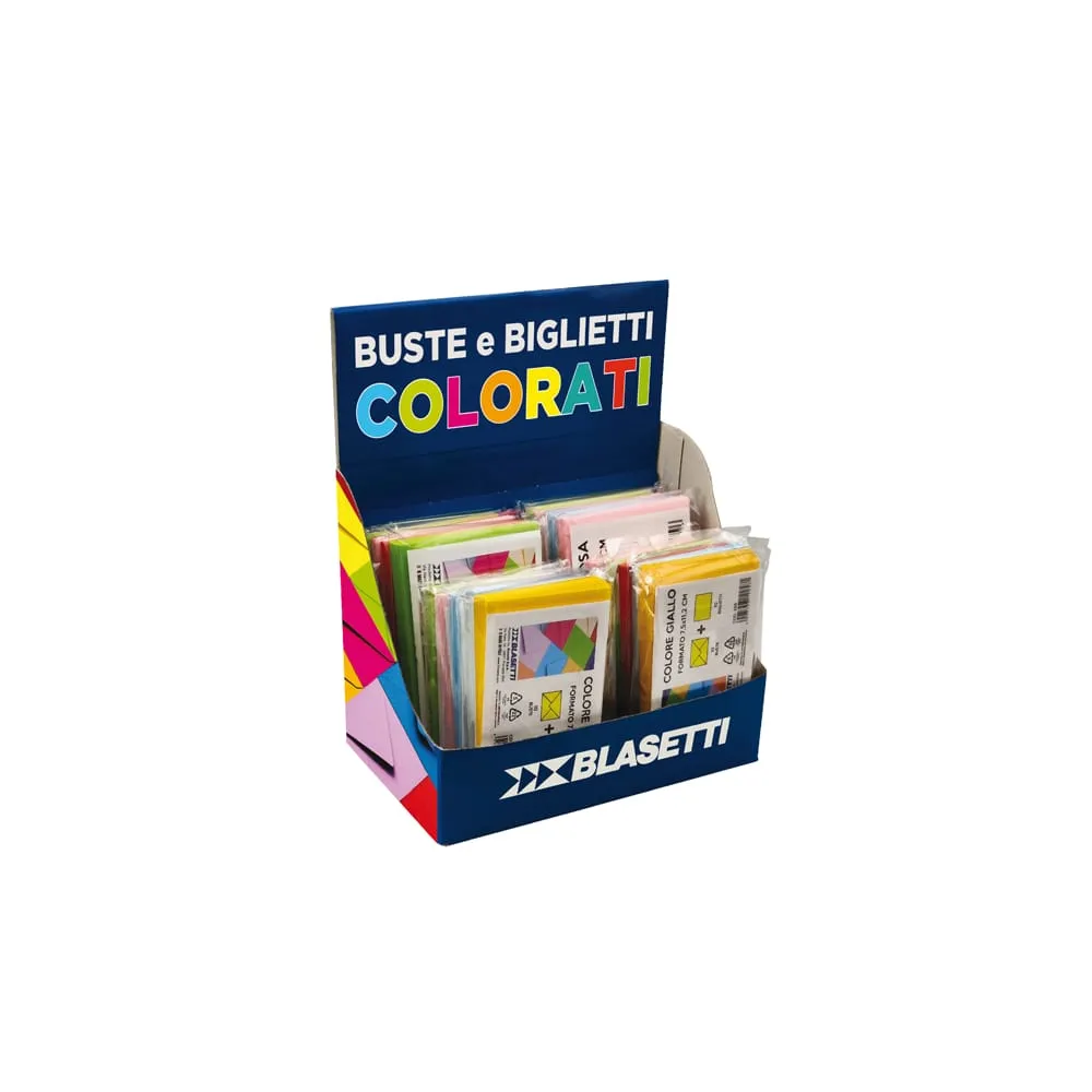 Buste e biglietti regalo - formati e colori assortiti - Blasetti - expo 25 conf.