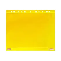 Buste forate - per supporti magnetici ad anelli - A4 - giallo - Djois - conf. 5 pezzi