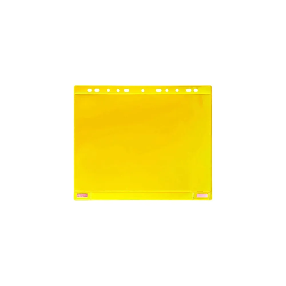 Buste forate - per supporti magnetici ad anelli - A4 - giallo - Djois - conf. 5 pezzi