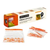 Buste per alimenti FrescoFood - medium - 24 x 27,5 cm - PE - Perfetto - conf. 15  pezzi