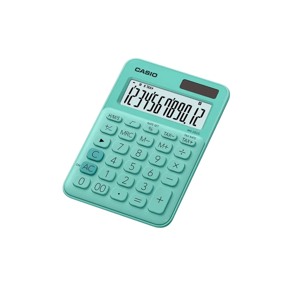 Calcolatrice da tavolo MS-20UC - 12 cifre - verde - Casio