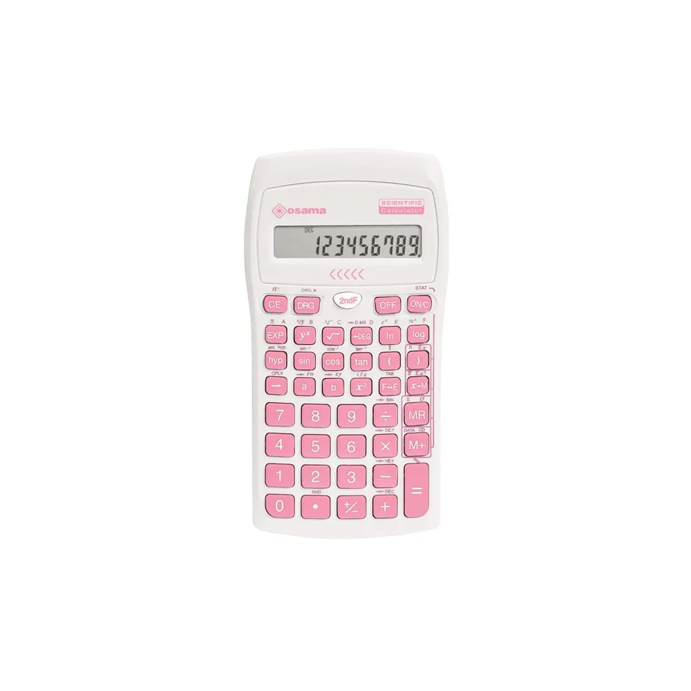 Calcolatrice scientifica OS 134/10 BeColor - bianco - tasti rosa - Osama